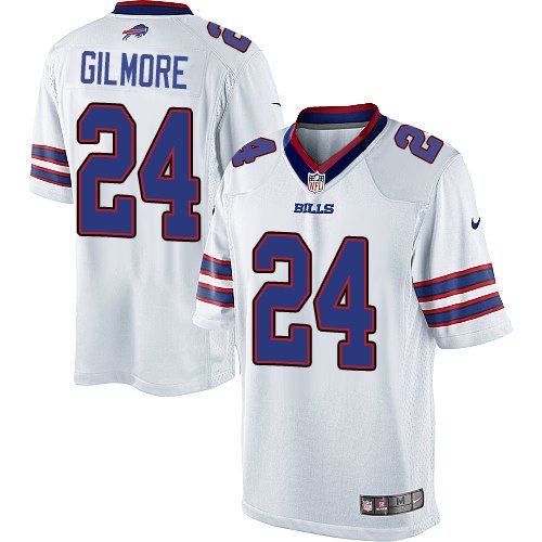 Youth Limited Stephon Gilmore Nike Jersey White Road - #24 NFL Buffalo Bills